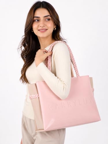 Image of Carrylux Large Capacity Croco Pattern Tote Bags For Womens Big Purses And Handbags Ladies Big Shoulder Bag