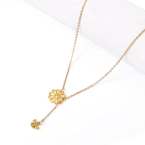 Colar longo em forma de Y para mulheres