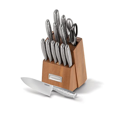 Cuisinart 15-Piece Couteau japonais ensemble de blocs, acier inoxydable, finition à la main (HHC-15AMC)