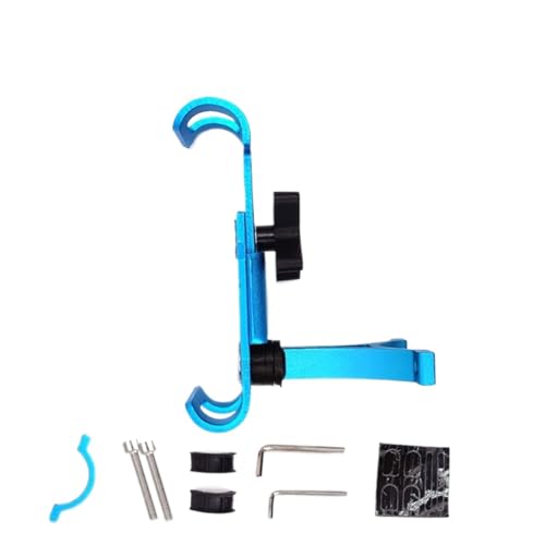Support téléphone vélo et moto bleu en métal rotatif à 360°