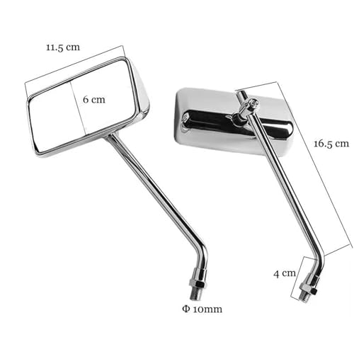 Espejo retrovisor de moto contra vibraciones con rosca de 8 10mm 2