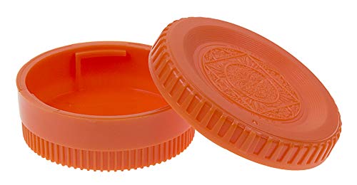 Fotodiox Designer Camera Body & Rear Lens Cap Set Compatible with All Nikon/Nikkor F Cameras & Lenses - Orange