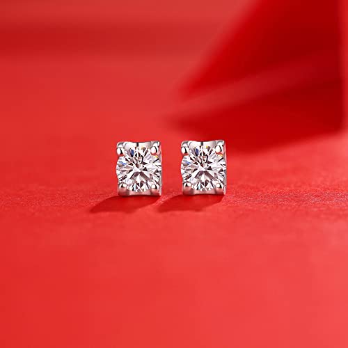 Moissanite 2 carats boucles d'oreilles cadeau argent 925 - 3