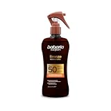 Babaria - Bronzejador Cos amb Protector Solar 50 en Esprai | Accelerador Bronzejat | Apta Per a Pells Sensibles | Coral Friendly i Biodegradable | Resistent a l'Aigua | Vegà | 200 ml