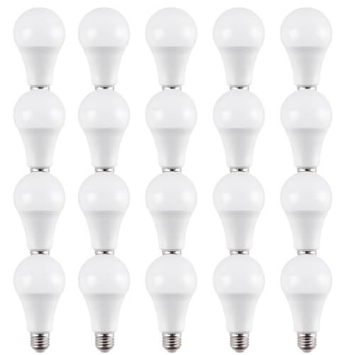 Ampoules LED 3W E27 A60 colorées blanc froid 220V non dimmable pour décoration de bar - Lot de 20