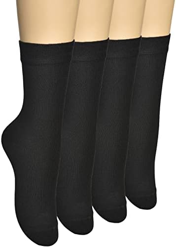 ELYFER Women's Thin Bamboo Seamless Toe - Dress Bamboo Socks Women with Gift Box