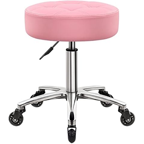WKWKER 11 cm Dicker Bürohocker auf Rollen, schwenkbar, Verstellbarer Hocker Cover