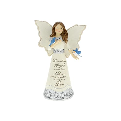 Pavilion Gift Company - from Above - 5.5' Angel Figurine Guardian Religion Faith Religious Faithful Bluebirds Home Decor