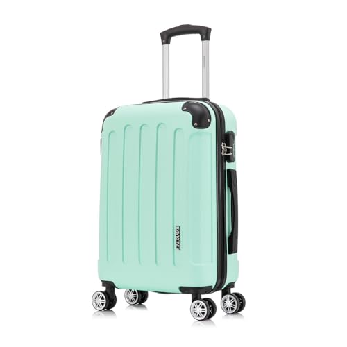 RAYKONG Maleta Mediana ABS 66x43x25cm |71L| 24 Pulgadas |23kg semirígidas candado combinación - Menta