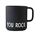 Porzellan Tasse günstig Kaufen-Design Letters Kaffeebecher mit Henkel | Ideal als Weihnachtsgeschenke für Frauen, Männer, Weihnachtsdeko, Tischdeko | Lieblingsmensch Geschenk| Porzellan Kaffeetasse | Tasse mit Spruch Schwarz 250 Ml