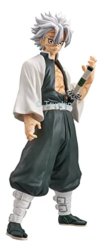 Image of Trunkin Rubber Demon Slayer Sanemi Shinazugawa Wind Style Hashira Action Figure Standie Collectible Figure Manga Weeb, 10 cm , 10 cm