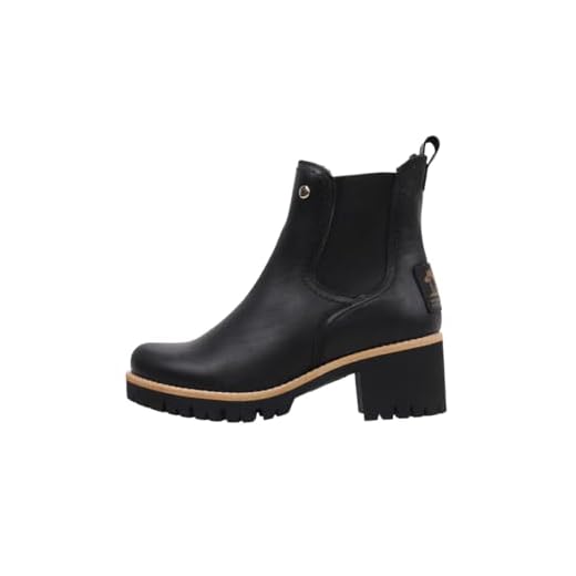 Panama Jack Botas Chelsea Pia Trav para mujer, Negro, 38 EU