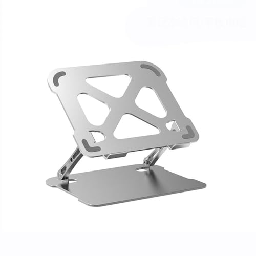 Support d'ordinateur portable pliant argenté réglable et ventilé