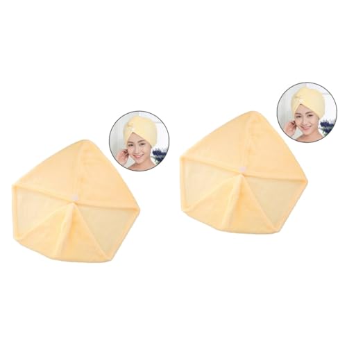 Balacoo 2 Peças Chapéu De Cabelo Seco Toalha De Lã Coral Cabeça Turbante Lavagem De Cabelo Turbante