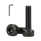 M5 x 25mm(30 Pack) Hex Socket Head Cap Screws Bolts, Black Oxide 304 Stainless Steel 18-8, Hex Drive, Bright Finish Fully Machine Thread