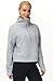 THE GYM PEOPLE Women's Half Zip Pullover Sweatshirt Fleece Stand Collar Crop Sweatshirt with Pockets Thumb Hole Grey