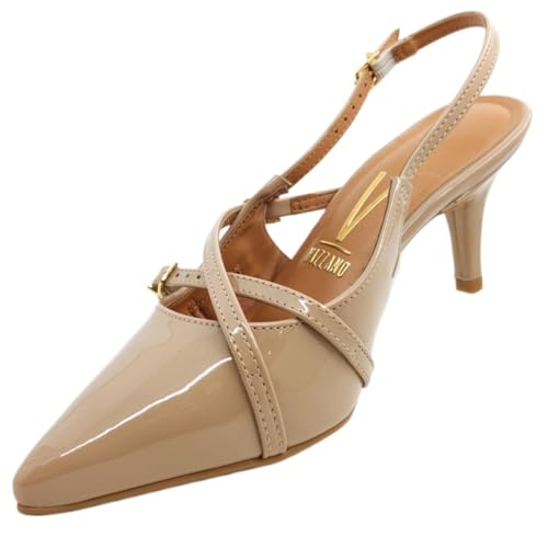 Sapato Scarpin Feminino Casual Dia a Dia Passeio Trabalho Bico Fino Salto Médio Conforto Vizzano 118