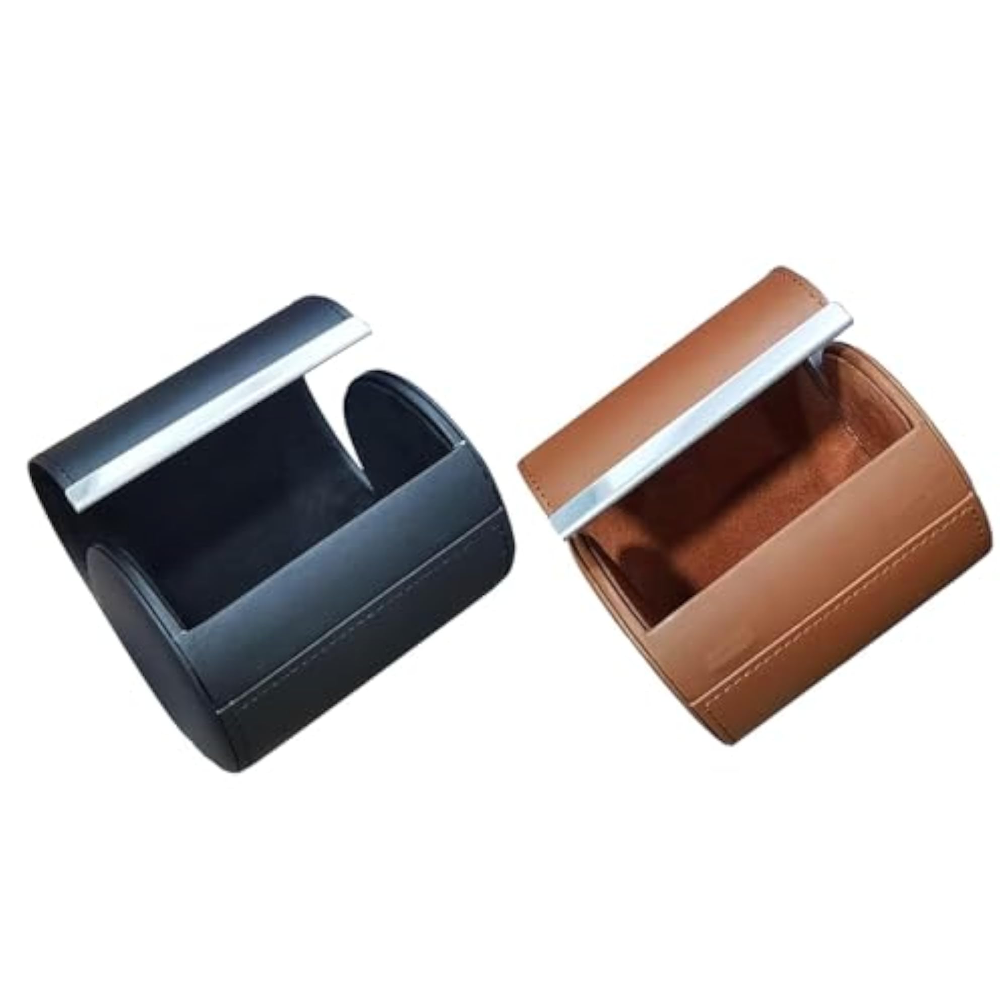 Travel Tie Case for Men, PU Leather Tie Box