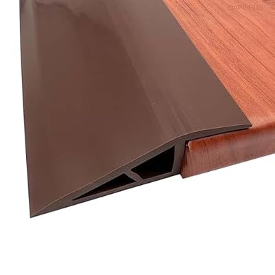Floor-Transition-Strip-Door-Threshold-Ramp 36 inch,Threshold Strip 3/4~4/5 in, Thresholds Ramps Self Adhesive for Doorways, Edge-Reducer Vinyl-Ramps for Wheelchairs for Home (Brown)
