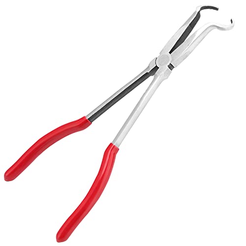 Mukchap 3 Pieces 11 Inch Long Reach Hose Grip Pliers Set, Ring Nose Hose Gripper Pliers Kit With Serrated Jaws, Offset Spark Plug Boot Removal Pliers For 3/8 Inch, 1/2 Inch, 3/4 Inch Dia. Hose #TOP3