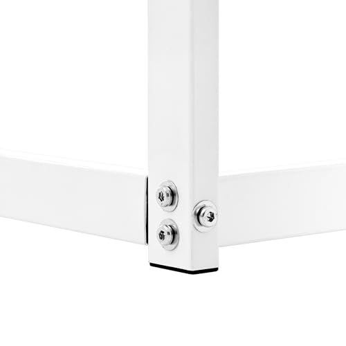 AEMSOFK Twin Over Twin Metal Floor Bunk Bed with Slide,Metal Junior House Twin Size House Bunk Bed Frame with Ladder & Roof for Boy Girl, No Box Spring Needed,Low Bunk Bed Frame with Convertible Slide