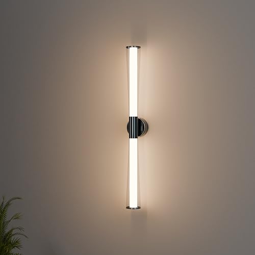 Image of Murphy VELORA 18W LED Mirror Light, 3C Color Changing (CW /WW /NW), Black Gunmetal Finish, Wall Mounted Vanity & Picture Light for Bathroom & Dressing, Modern Indoor Light, 2 Year Warranty, Pack of 1