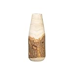 Creative Co-Op Carved Paulownia Wood Live Edge (Each one Will Vary) Vase, 16", Brown (DF2986)