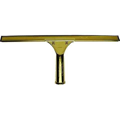Ettore 10014 Pro Series Brass Squeegee, Rubber, Gold, 14-Inch Cover