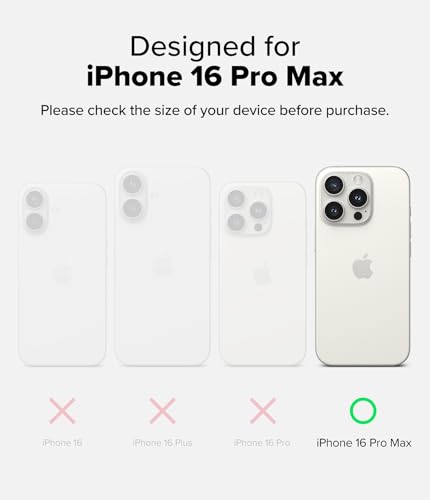 Image of Ringke Fusion Magnetic Matte Compatible with iPhone 16 Pro Max Case Cover [Strong Magnet] Matte Hard Back Shockproof Soft TPU Bumer iPhone 16 Pro Max Back Cover - Matte Clear