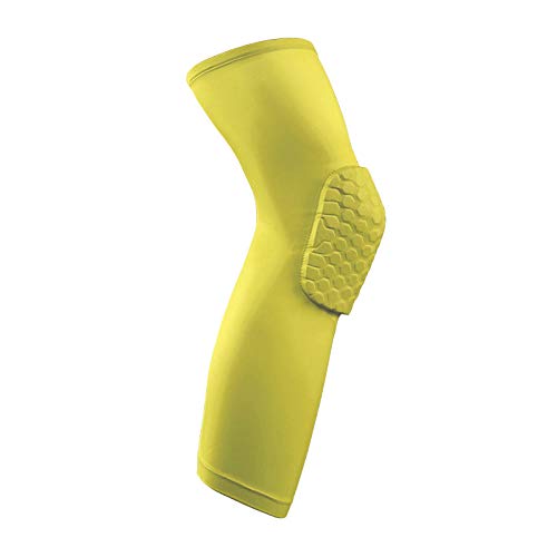 Gifftiy Knee Braces1 Pc Honeycomb Sports Safety Tapes Volleyball Basketball Kneepad Compression Socks Knee Wraps Brace Protection Knee Pad Yellow_M