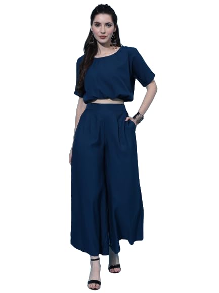 Pataari Womens 2-Piece Solid Coord Set | Relexfit Coord Set