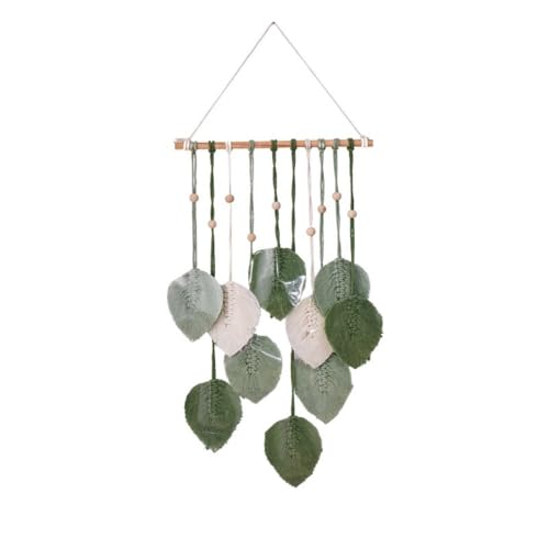 Tapisserie macramé feuille pour créer une ambiance bohème chic dans votre salon