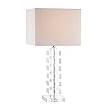 JONATHAN Y JYL2054A June 28" Crystal LED Table Lamp Contemporary Transitional Bedside Desk Nightstand Lamp for Bedroom Living Room Office College Bookcase LED Bulb Included, Clear