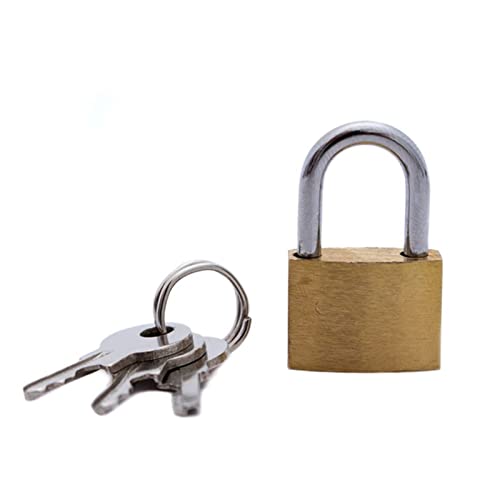 Candado pequeño de latón de 20 mm para buzón de equipaje y taquilla, cerradura duradera con llave para un almacenamiento seguro, perfecto para viajes y uso doméstico