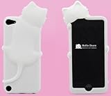 [Icase-mall] White Lovely Kiki Cat Silicone Case Cover for Apple iPod Touch 5th Generation 5G 5 with Earphone Anti Dust with Retail Package Xmas Gift