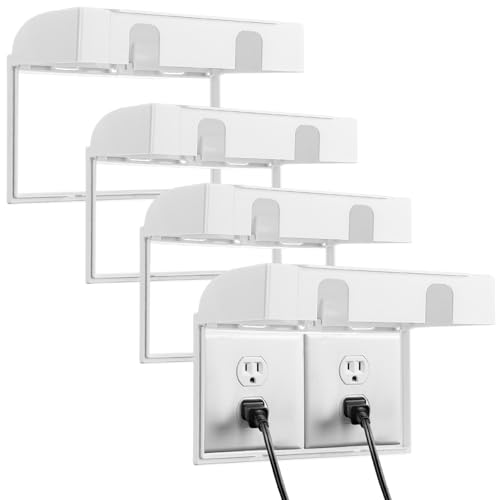 Cache-prises en plastique étanche 48 cm lot de 4 double position pour rénovation maison