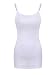 Satinior Women Cami Camisole Adjustable Spaghetti Strap Tank Top Basic Layering Long Tanks (XL Size, White)