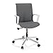 Produktbild hjh OFFICE 751006 Bürostuhl mit Armlehnen Maine W Stoff Grau/Weiß Drehstuhl Schalenstuhl höhenverstellbar, Wippfunktion