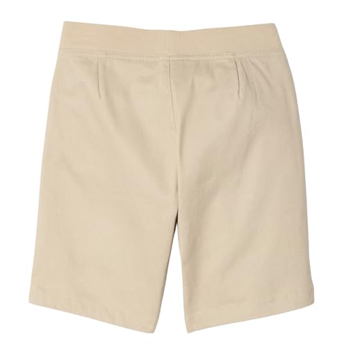 Image of French Toast Girls' Pull-On Bow Front Shorts | Woven twill shorts with knit waistband; Bermuda length; School uniform shorts; Offered in standard and plus sizes