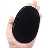2Pcs Sew-On Fabric Oval Elbow Knee Patches Sweater Trousers Repair Patches Craft Supply Sewing Appliques (Suede Fabric,Black)