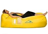 Comfort Inflatable Lounger Air Sofa Hammock - Air Lounger for Travel, Camping, Hiking – Portable, Waterproof and Anti-Air Leaking Pouch Couch with Pillow and Carrying Bag for Pool and Beach (Yellow)
