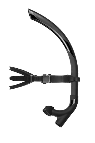 DRUNA Snorkel Delantero Frontal Natación DRUNA para Piscina y Agua Abierta Adulto (Negro-Mate)