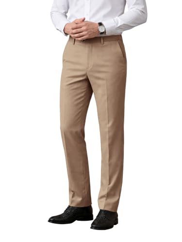 Image of Noble Monk Men's Formal Trousers | Regular Fit Stylish Pants for Men | Comfortable Solid Trousers | Classic Formal Wear for Men | Smart and Versatile Everyday Wear