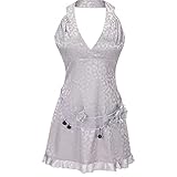 AwwwCos Tifa Lockhart Dress Final Fantasy VII Remake Cosplay Costume Sexy Halter Dress Halloween Carnival Outfits Women Girls