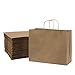 Prime Line Packaging Brown Paper Bags, Kraft Shopping Gift Bags with Handles for Small Business, Retail, Boutique & Grocery Use, To Go, Events, Bulk, 16x6x12, 100 Pack