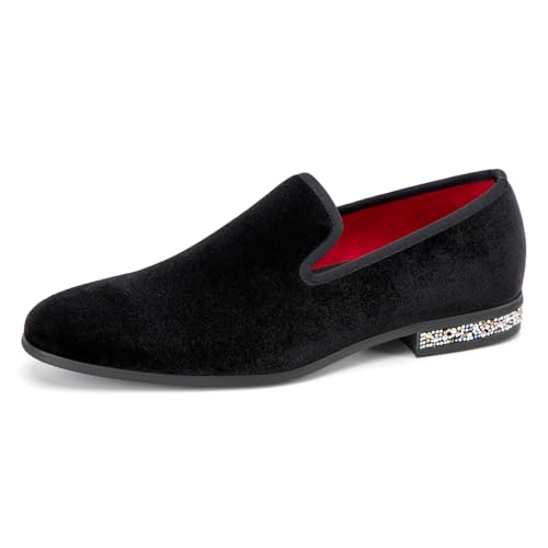 Image of JITAI Men's Dress Shoes - Casual Rubber & Leather Loafers for Men - Fashion Business Formal Wear