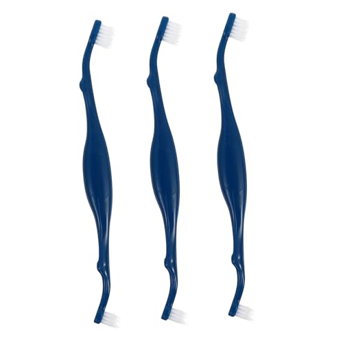 iplusmile 3 piezas Cepillo Dientes Mascotas Doble Cabeza Cepillo Cuidado Dental Perros Limpieza Eficaz sin Pasta Dientes Accesorios para Higiene Oral Mascotas