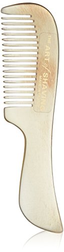 The Art of Shaving Mustache Comb - Handmade Natural Horn Comb, Contains Keratin to Smooth Hair and Promote Shine