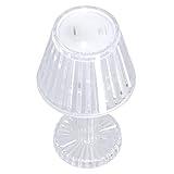 Haofy Mini-Tischlampe aus Kristall, Batteriebetriebenes LED-Licht, Elegante Nachtbeleuchtung für Schlafzimmer, Kinderzimmer und Arbeitszimmer (Warmes Weiß)