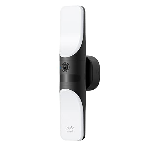 eufy Security Wired Wall Light Cam S100, caméra de sécurité extérieure, caméra 2K avec lumière 1200 lumens, Vision Nocturne Couleur, lumière activée par Les mouvements, Pas de Frais mensuels